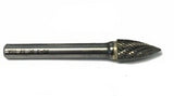 SG-3 Norseman Premium Carbide Burr Pointed Tree Shape Double Cut USA (18769)