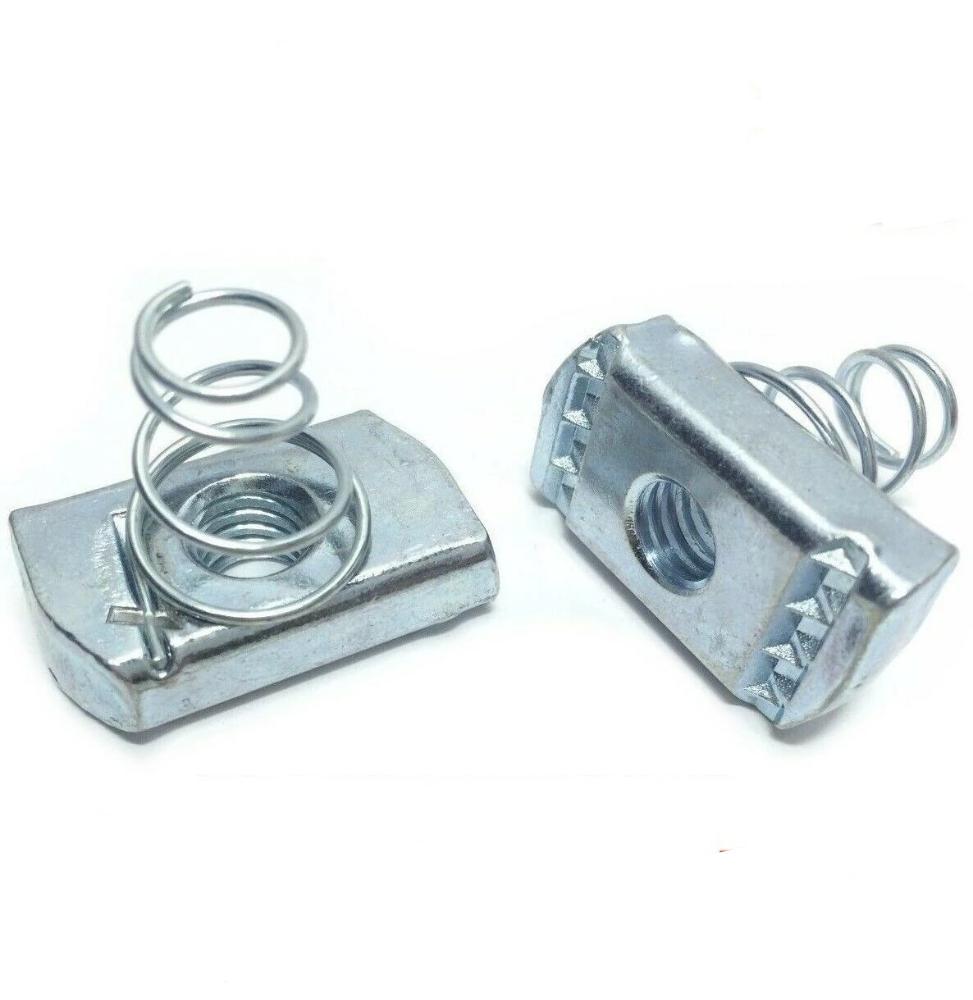 (#4133) P4006 1/4"-20 SprIng Nuts (Short SprIng) for Unistrut Channel