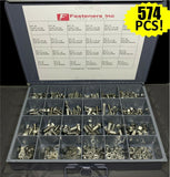 574 PCS 18-8 Stainless Steel Hex Cap Screw Bolt Nut Washer 304 Assortment Kit
