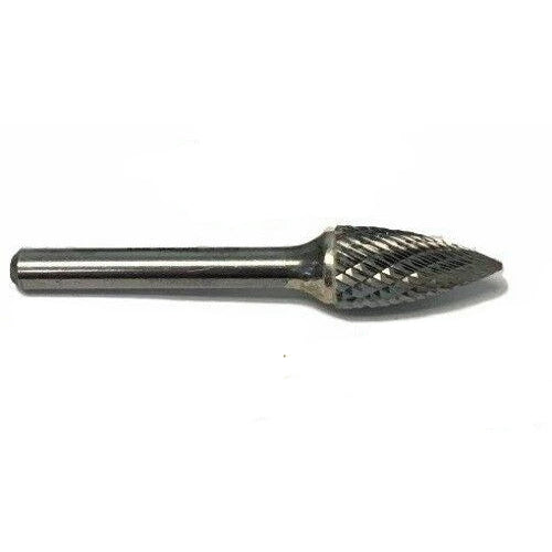 SG-5 Norseman Premium Carbide Burr Pointed Tree Shape Double Cut USA (18799)