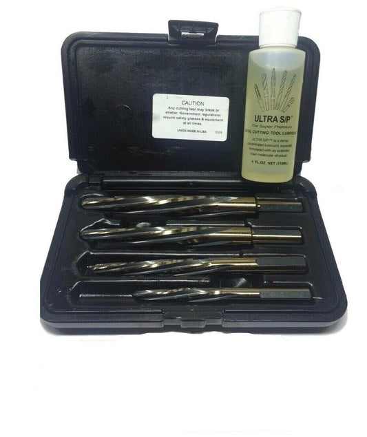 Norseman Car Reamer Set 4 Piece 3/8, 1/2, 5/8, 3/4 NEW USA Made #12270 W/ LUBE