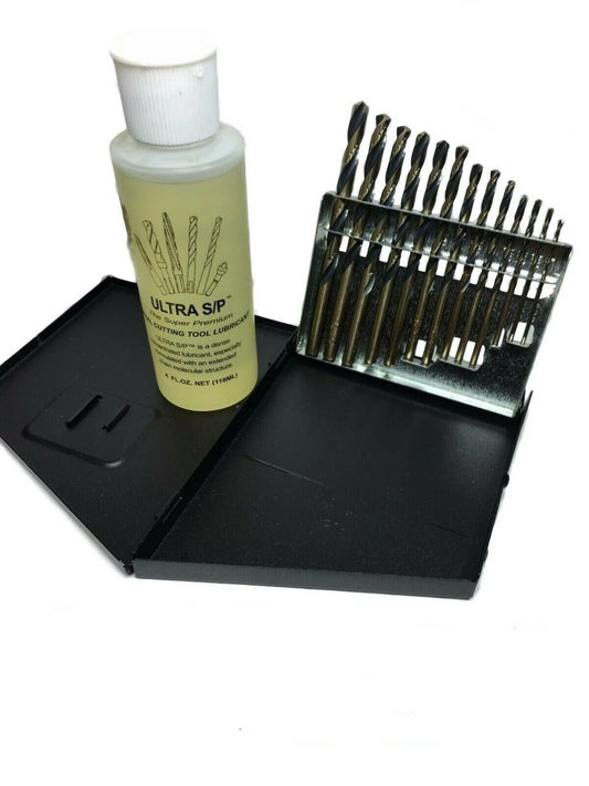 USA Norseman / 44110 13pc Super Premium drill bit set 1/16"-1/4" W/ CUTTING OIL
