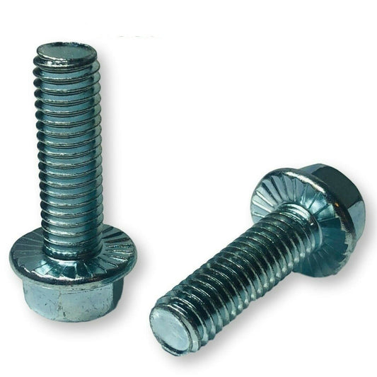 3/8"-16 x 3" Grade 5 Serrated Hex Flange Bolts Zinc Plated