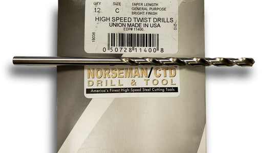 VikIng Drill and Tool 11400 C Type 210 Bright HSS Taper Length Drill