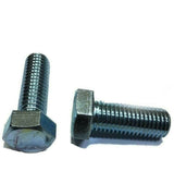 7/16-14 x 3/4" (FT) Hex Bolt Zinc Plated Grade 5 Cap Screw Coarse Thread