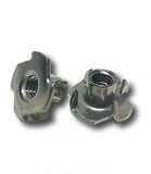 1/4"-20 x 5/16" Short Barrel StaInless Steel T-Nut Tee Nut 4 Prong