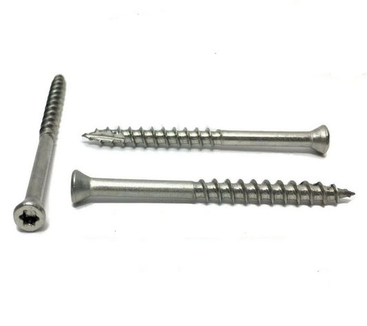 INTERCORP X3TSS #7 X 3" STAR TRIM DECK SCREW STAINLESS STEEL (100 PIECES)
