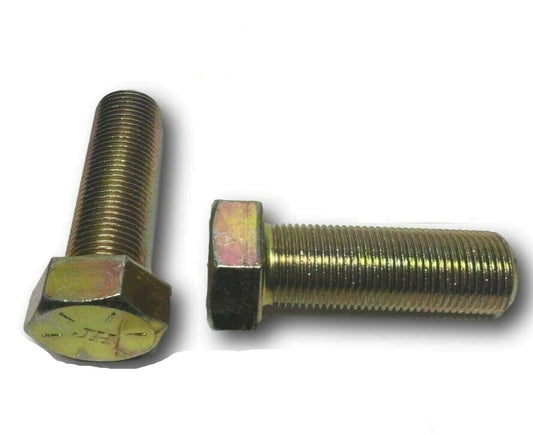 1/2"-20 x 1 1/4" (FT) Hex Bolt Yellow Zinc Plated Grade 8 Cap Screw Fine Thread