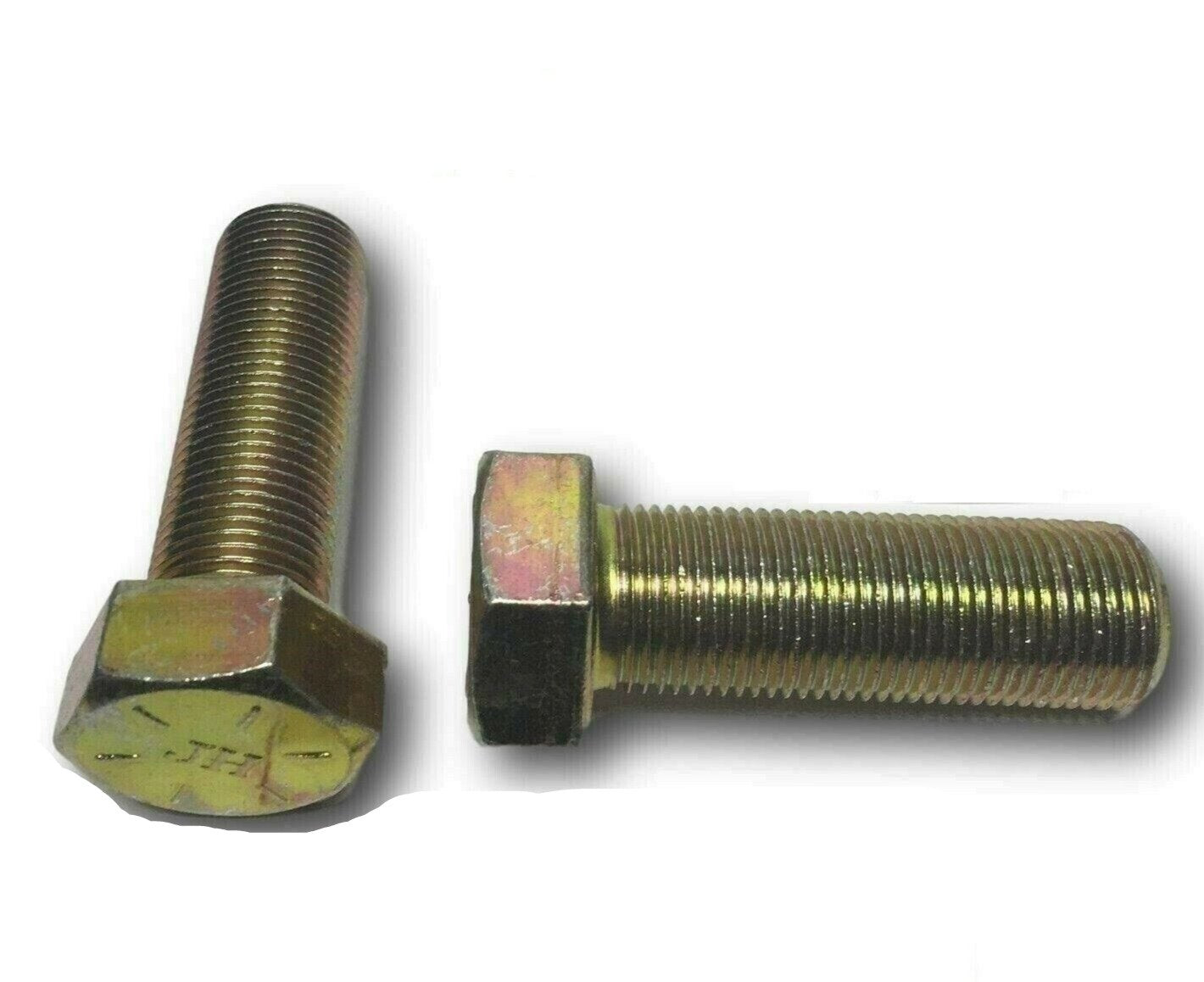 1/4"-28 x 1/2" (FT) Hex Bolt Yellow Zinc Plated Grade 8 Cap Screw Fine Thread