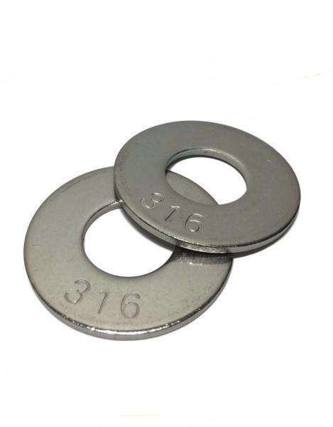 5/16" Grade 316 StaInless Steel Flat Washer Grade 316