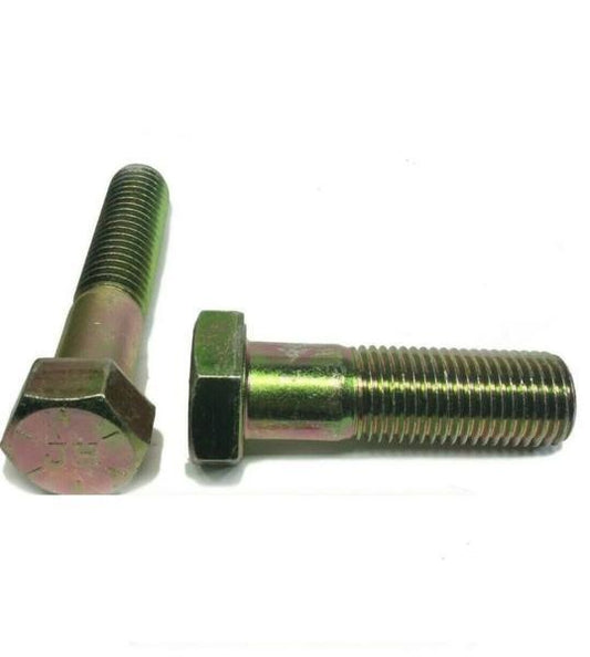3/8"-16 x 2" Hex Bolt Zinc Plated Grade 8 Cap Screw Partial Thread