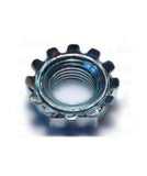 10-24 Kep Nuts / External Tooth Star Locknuts Zinc Plated