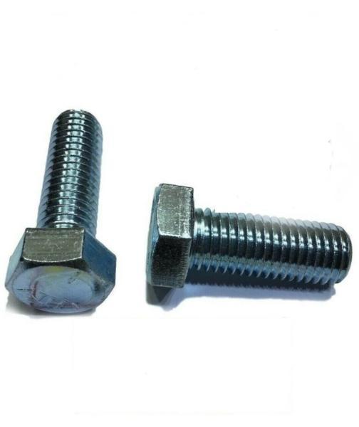 1/4"-20 x 1/2" Hex Bolt Zinc Plated Grade 5 Cap Screw Full Thread