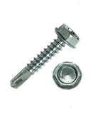 #8 x 1-1/2" Self Drilling Screw Hex Washer Head Zinc Plated