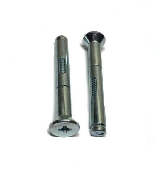 3/8" x 2 3/4" Flat Head Phillips Concrete Sleeve Anchors Zinc Plated