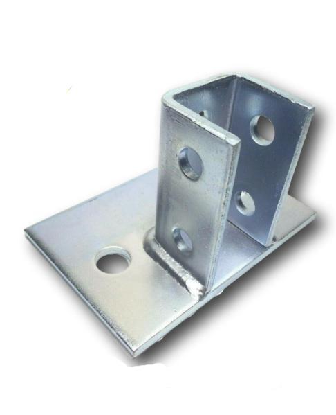Flush Post Base Mount for 1-5/8" Unistrut / B-LIne Channel #4769 P2941
