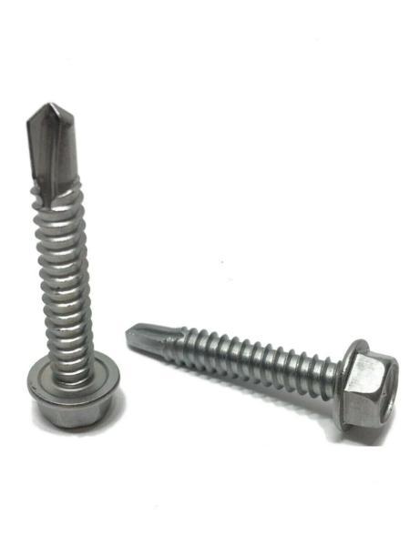 #10 x 3-1/2" Hex Washer Head Self DrillIng Tek Screw StaInless Steel