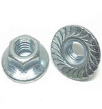 5/16"-18 Hex Serrated Flange Nut Large Flange Case Hard Zinc