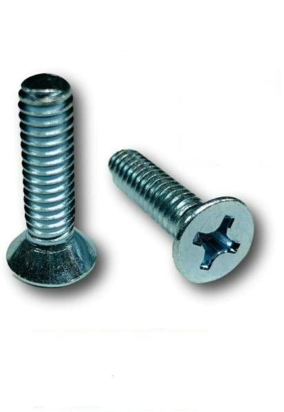10-24 x 1" Phillips Flat Head MachIne Screw Zinc Plated Countersunk