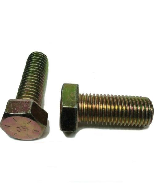 (Qty 25) 9/16-12 x 2" Hex Bolt Zinc Plated Grade 8 Cap Screw Full Thread