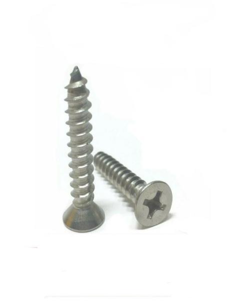 #14 x 3" Sheet Metal Screws StaInless Steel Phillips Flat Head