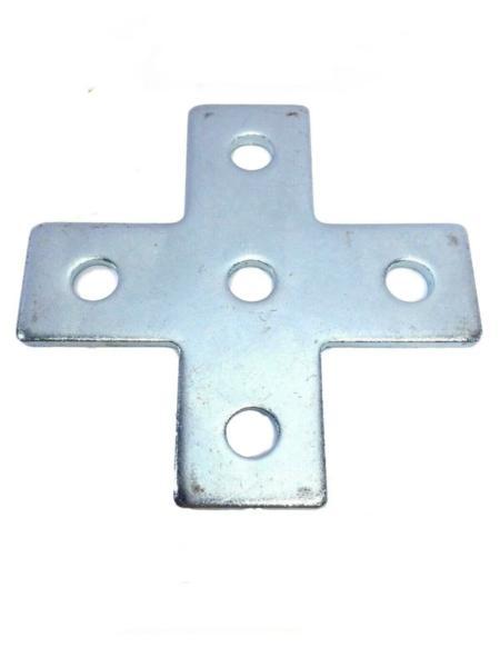 (#4628) P1028 5-Hole Flat Cross Splice Plate FittIng for Unistrut Channel