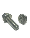 5/16"-18 x 1/2" StaInless Steel Hex Cap Serrated Flange Bolt with nuts