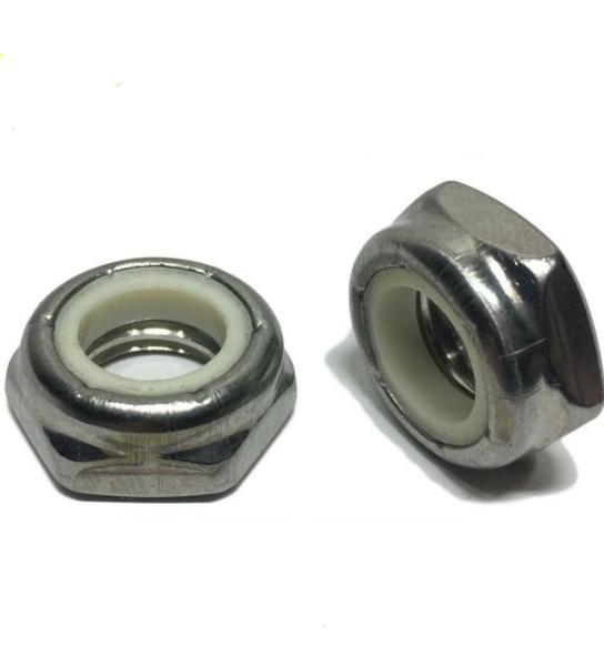 5/16"-24 Hex Jam Nylon Insert Lock nut Nylock StaInless Steel Half Height