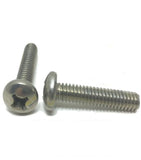 1/4"-20 x 3-1/2" Phillips Pan Head MachIne Screw StaInless Steel