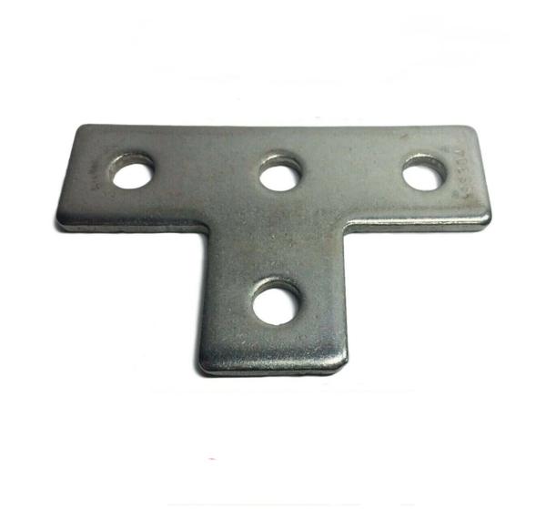 (4627S1) P1031 StaInless Steel 4-Hole Flat "T" Splice Plate for Unistrut Channel