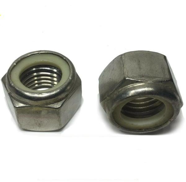 #8-32 StaInless Steel Nylon Insert Lock Hex Nut UNC Nylock