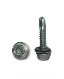 #14 x 1 1/4" Stainless Steel Roofing Siding Screws Hex Washer Head TEK EPDM