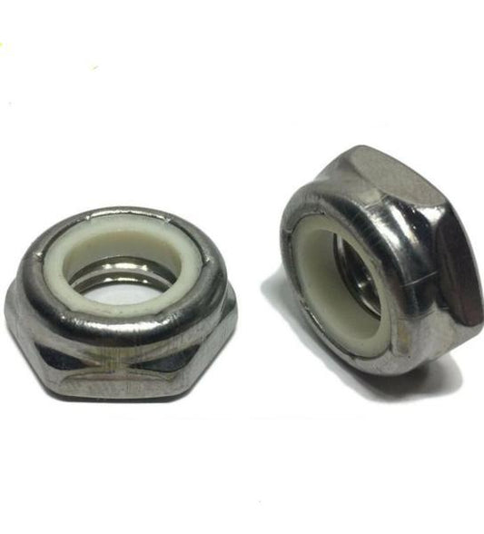 1/2"-13 Hex Jam Nylon Insert Lock nut Nylock StaInless Steel Half Height