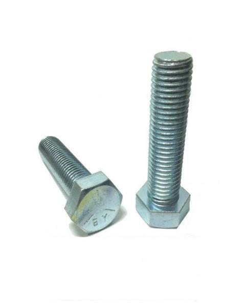 1/4"-20 x 4" Hex Tap Bolts Zinc Plated Grade 5 Cap Screw Full Thread