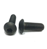 3/8"-16 x 1 1/4" Button Head Cap Screw Black Oxide Thread Socket