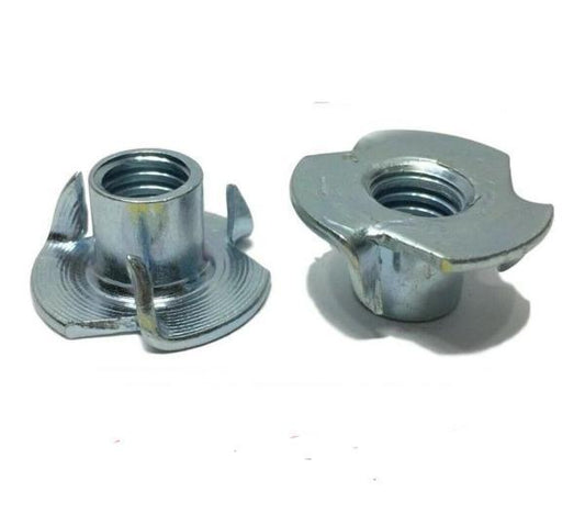 3 Prong T-Nut 1/4"-20 x 7/16" (Tee Nut) Zinc Plated