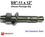 5/8"-11 x 12" Concrete Wedge Anchor Stainless Steel Grade 304