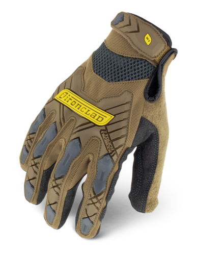 IronClad IEX-PIG Impact Gloves Brown Touchscreen