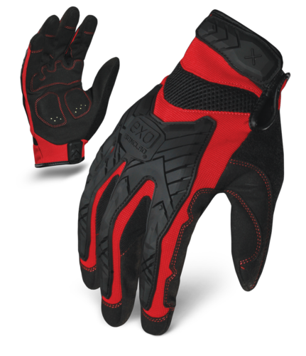 IronClad Gloves EXO2-MIGR Motor Impact Protection Red & Black
