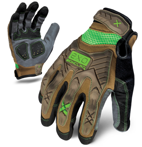 IronClad Gloves EXO2-PIG Project Lover Impact Brown & Green