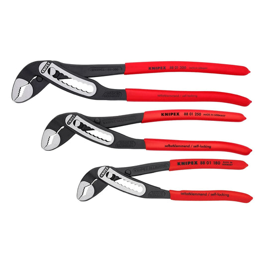 KNIPEX 00 20 07 US1 3-Piece Alligator Pliers Set (7-Inch, 10-Inch, 12-Inch)
