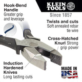 KLEIN D2000-7CST Ironworker's Pliers Heavy-Duty Cutting