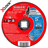 Diablo DBX050045101F 5 in. Thin Kerf Metal Cut-Off
Disc for X-Lock and
All Grinders