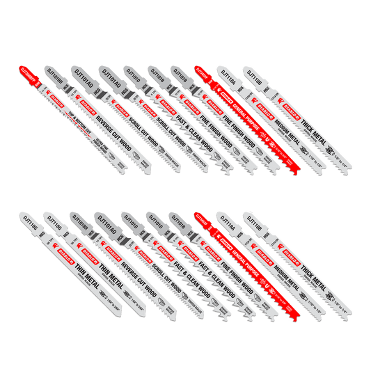 Diablo DJT20S 20 pc T-Shank Jig  Saw Blade
Set for Wood & Metal