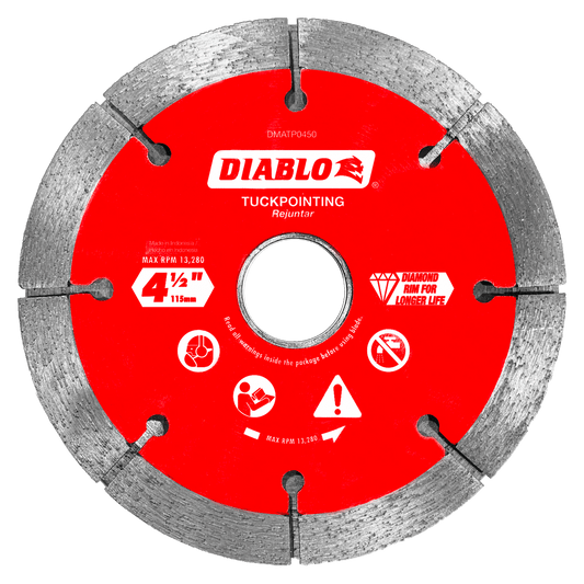 Diablo DMATP0450 4-1/2 in.
Diamond Tuck Point Blade
for Masonry