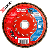 Diablo DCX045060X01F 4-1/2 in. 60-Grit Flap Disc
for X-Lock and
All Grinders